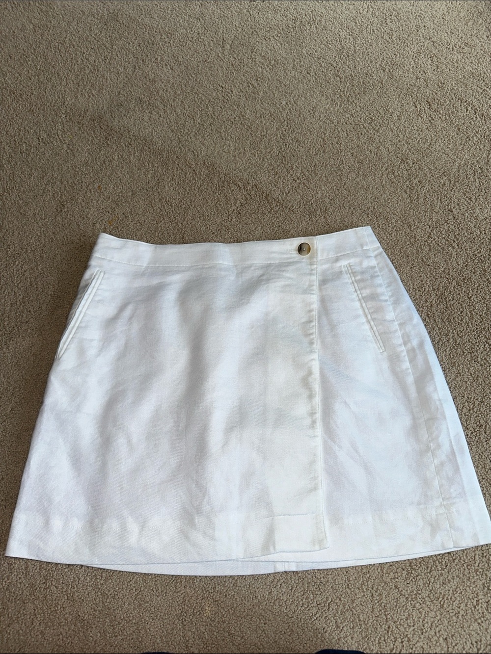 J. crew linen wrap skirt